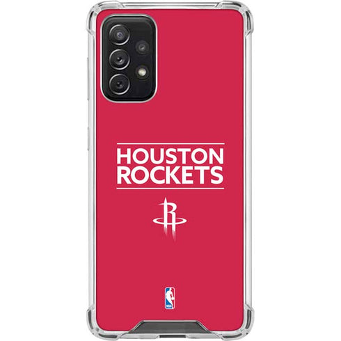 NBA Houston Rockets Standard - Red Galaxy A72 5G Clear Case